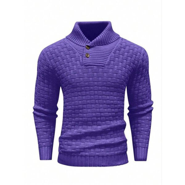 Herren Pullover Crew Neck Slim Fit Sweatshirt, Dickes Imitations - Ideal für Herbst und Winter