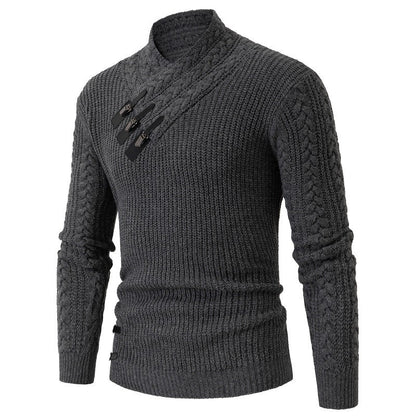 Herren Langarm-Strickpullover Übergröße – Ideal für den Herbst