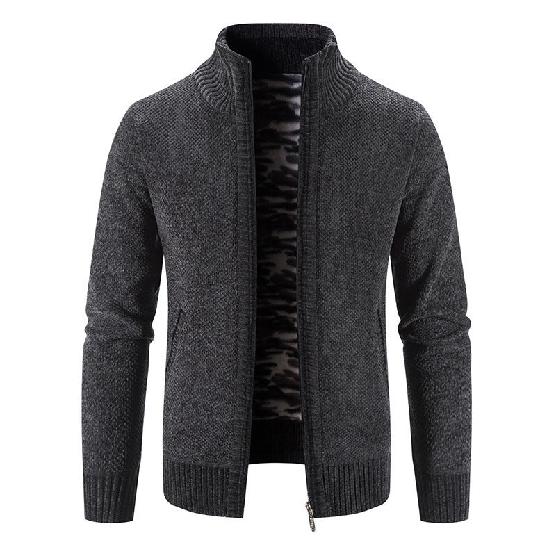 Herren Strickjacke mit Fleecefutter – Warme Zip-Up Jacke | Ideal für Herbst und Winter