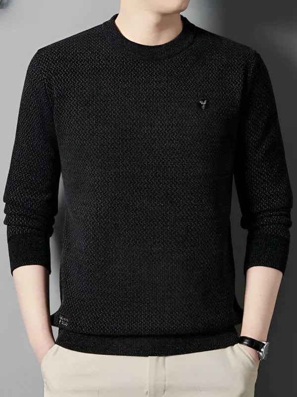 Herren-Strickpullover mit Fleece-Innenseite und klassischem Design | Ideal für Herbst und Winter