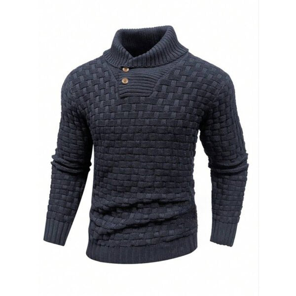 Herren Pullover Crew Neck Slim Fit Sweatshirt, Dickes Imitations - Ideal für Herbst und Winter