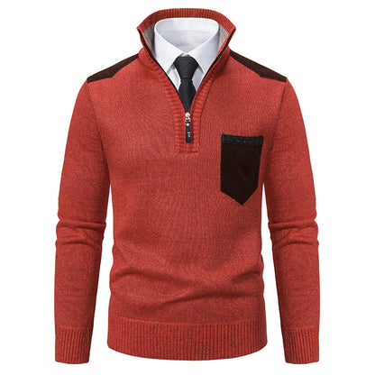 Herren Fleece-gefütterter Slim Fit Pullover – Ideal für den Winter