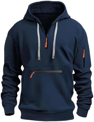 Eugene - Tactical Quarter-Zip Hoodie mit Camo-Print - Langarm-Trainingsjacke für Herren