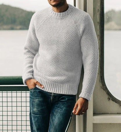 Herren Pullover Rundhals Strickpullover - ideal für Herbst