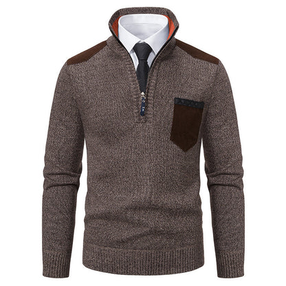 Herren Fleece-gefütterter Slim Fit Pullover – Ideal für den Winter