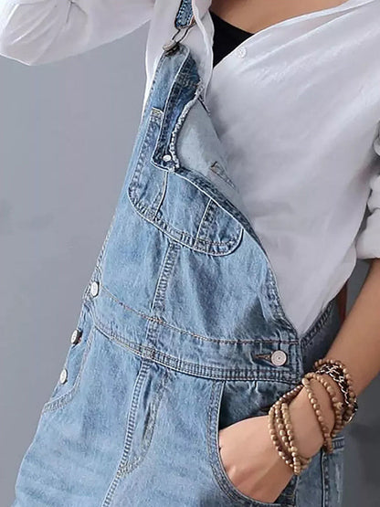 Jeans Overall Kleid mit Geschlitztem Rücken I Ideal für den Sommer