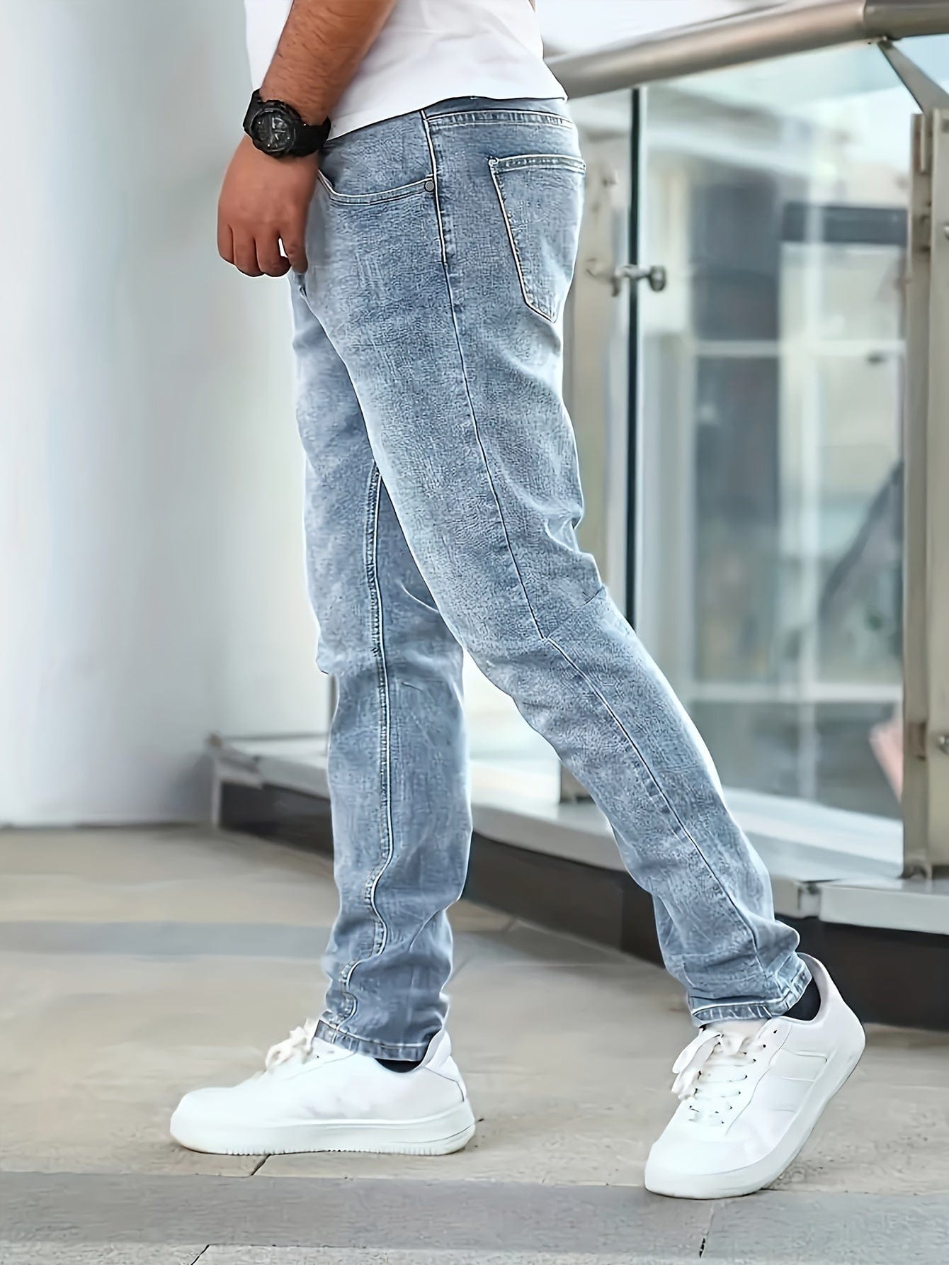 Herren Stretch-Jeans mit Flexibler Passform | Ideal für Frühling & Sommer