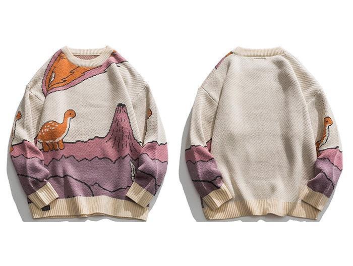 Aziz - Kawaii Harajuku Dinosaurier Pullover