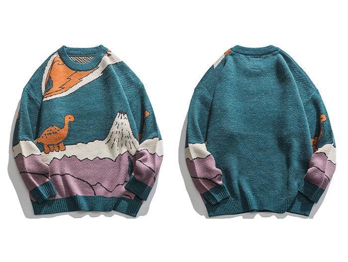 Aziz - Kawaii Harajuku Dinosaurier Pullover