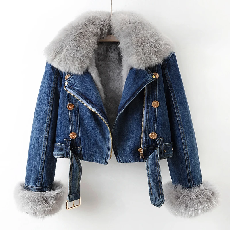 Siiri -  Mattierte Denim-Jacke