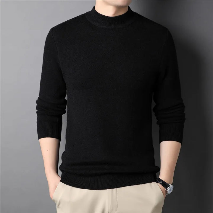 Sokhom - Herren Strickpullover mit hohem Halsausschnitt