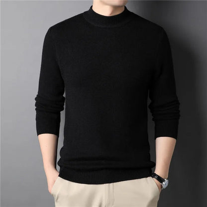 Sokhom - Herren Strickpullover mit hohem Halsausschnitt