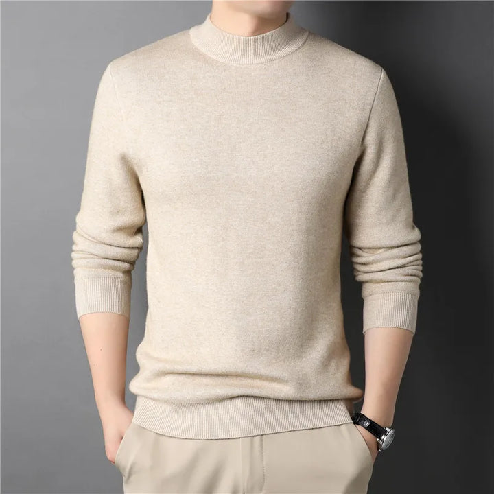 Sokhom - Herren Strickpullover mit hohem Halsausschnitt