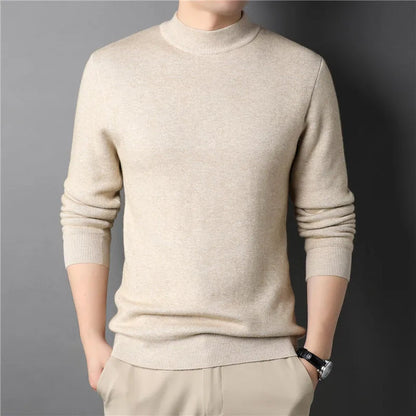 Sokhom - Herren Strickpullover mit hohem Halsausschnitt