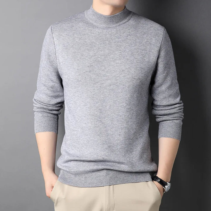 Sokhom - Herren Strickpullover mit hohem Halsausschnitt