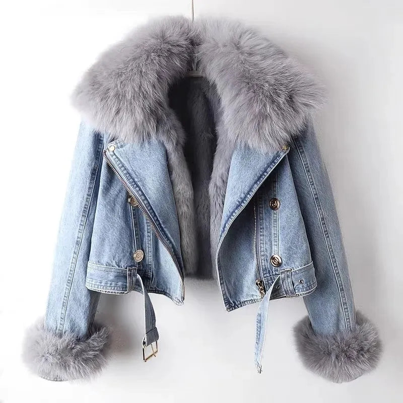 Siiri -  Mattierte Denim-Jacke