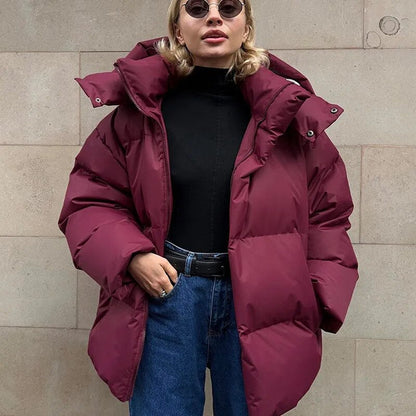 Warm isolierte Puffy Jacke für Frauen | Ideal für Herbst und Winter