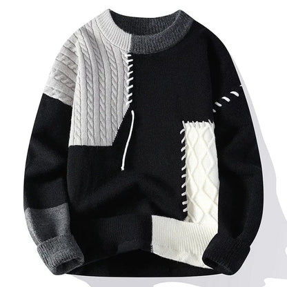 Anwar - Patchwork-Strickpullover