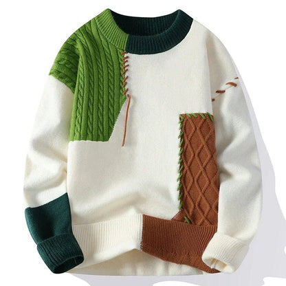 Anwar - Patchwork-Strickpullover