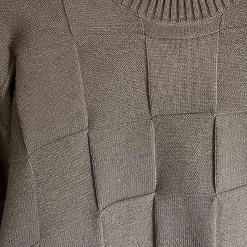 Jalali - Klassischer gewebter Strickpullover mit Karomuster für Männer