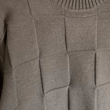 Jalali - Klassischer gewebter Strickpullover mit Karomuster für Männer