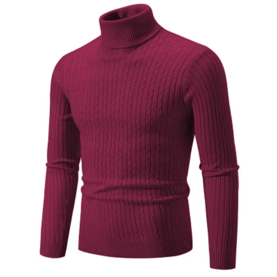 Herren Rollkragenpullover aus weicher Baumwolle, Atmungsaktiv, - Ideal für Herbst und Winter