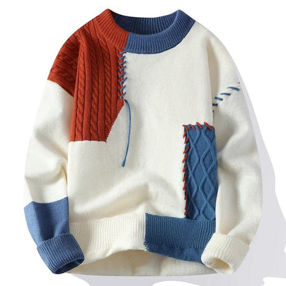 Anwar - Patchwork-Strickpullover