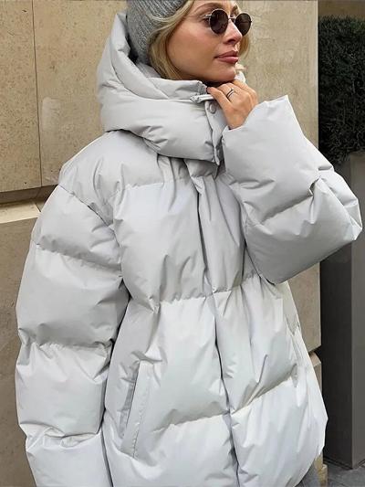 Warm isolierte Puffy Jacke für Frauen | Ideal für Herbst und Winter