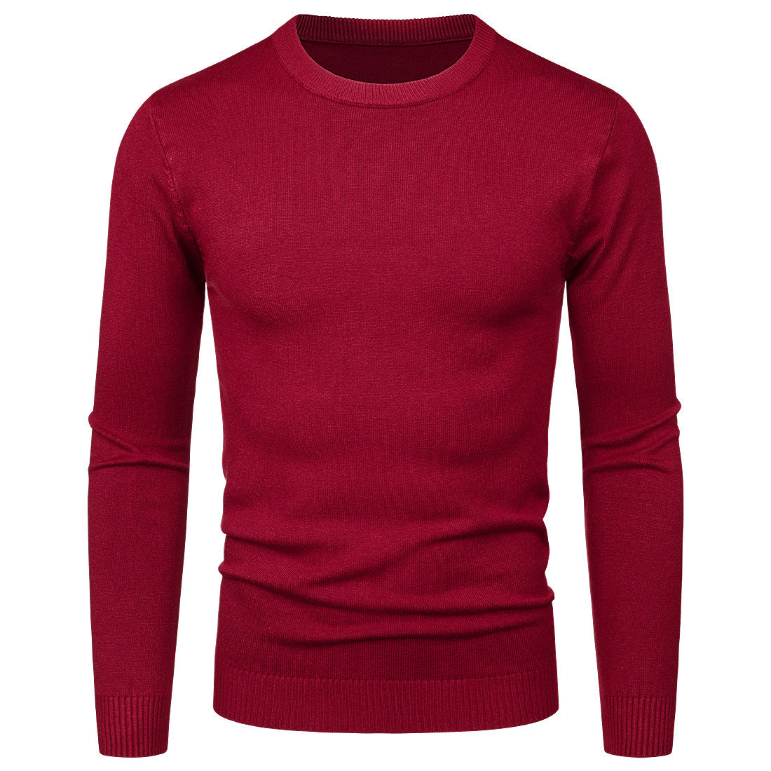 Rundhals Langarm Slim Fit Pullover für Herren – Ideal für den Herbst