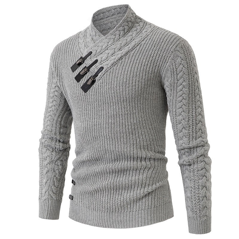 Herren Langarm-Strickpullover Übergröße – Ideal für den Herbst