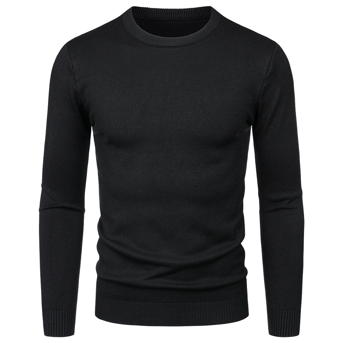 Rundhals Langarm Slim Fit Pullover für Herren – Ideal für den Herbst