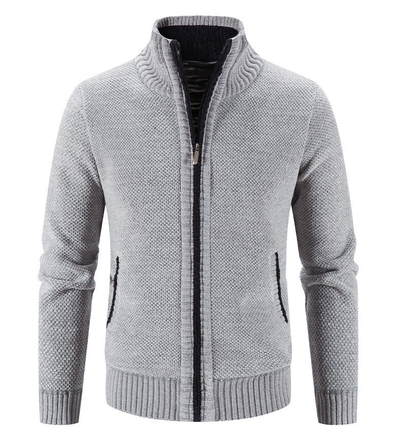 Herren Strickjacke mit Fleecefutter – Warme Zip-Up Jacke | Ideal für Herbst und Winter