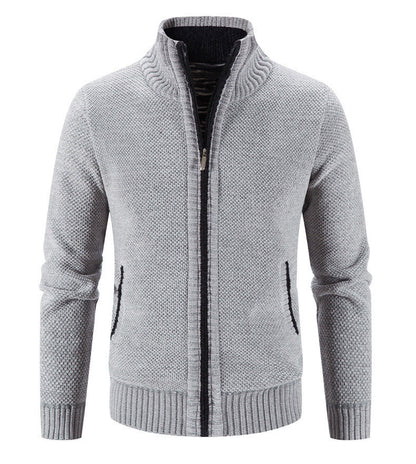 Herren Strickjacke mit Fleecefutter – Warme Zip-Up Jacke | Ideal für Herbst und Winter