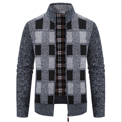 Herren-Polyester-Strick-Cardigan – Ideal für Herbst und Winter