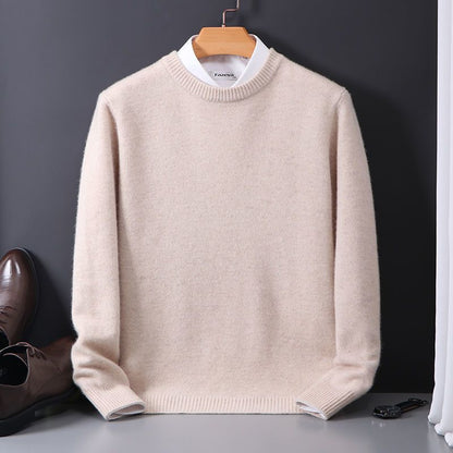 Herren Oversized Strickpullover mit Rundhalsausschnitt | Ideal für Herbst und Winter