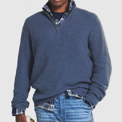 Klassischer Pullover mit Reißverschluss und hochwertiger Verarbeitung – Ideal für Herbst und Winter