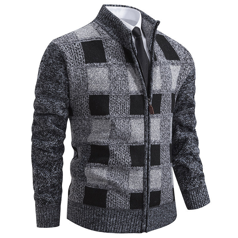 Herren-Polyester-Strick-Cardigan – Ideal für Herbst und Winter