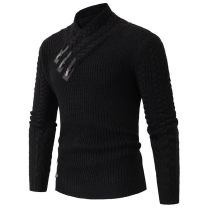 Herren Langarm-Strickpullover Übergröße – Ideal für den Herbst