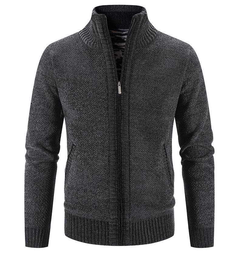 Herren Strickjacke mit Fleecefutter – Warme Zip-Up Jacke | Ideal für Herbst und Winter