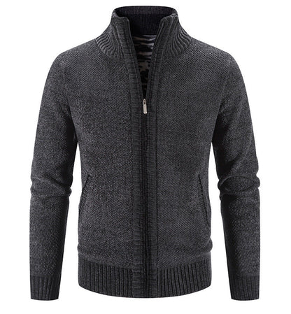 Herren Strickjacke mit Fleecefutter – Warme Zip-Up Jacke | Ideal für Herbst und Winter