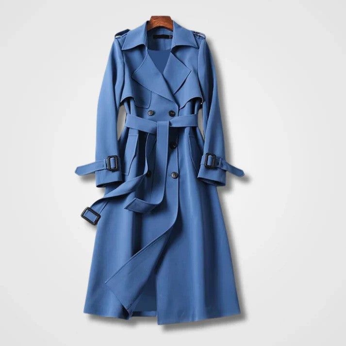 Eleganter Damen-Trenchcoat mit Gürtel und zeitlosem Design | Ideal für Herbst und Winter