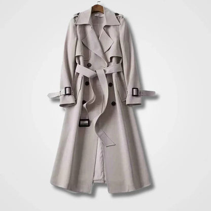 Eleganter Damen-Trenchcoat mit Gürtel und zeitlosem Design | Ideal für Herbst und Winter