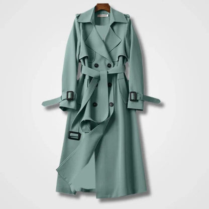 Eleganter Damen-Trenchcoat mit Gürtel und zeitlosem Design | Ideal für Herbst und Winter