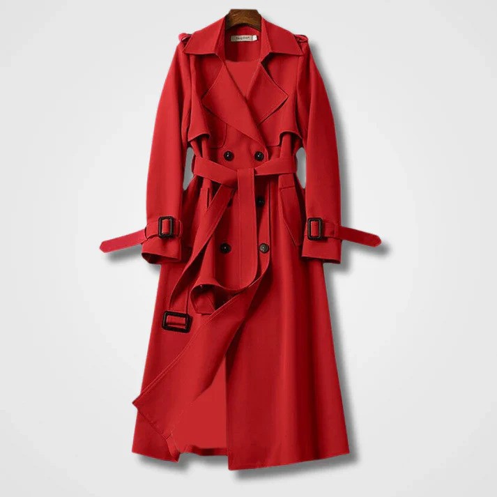 Eleganter Damen-Trenchcoat mit Gürtel und zeitlosem Design | Ideal für Herbst und Winter