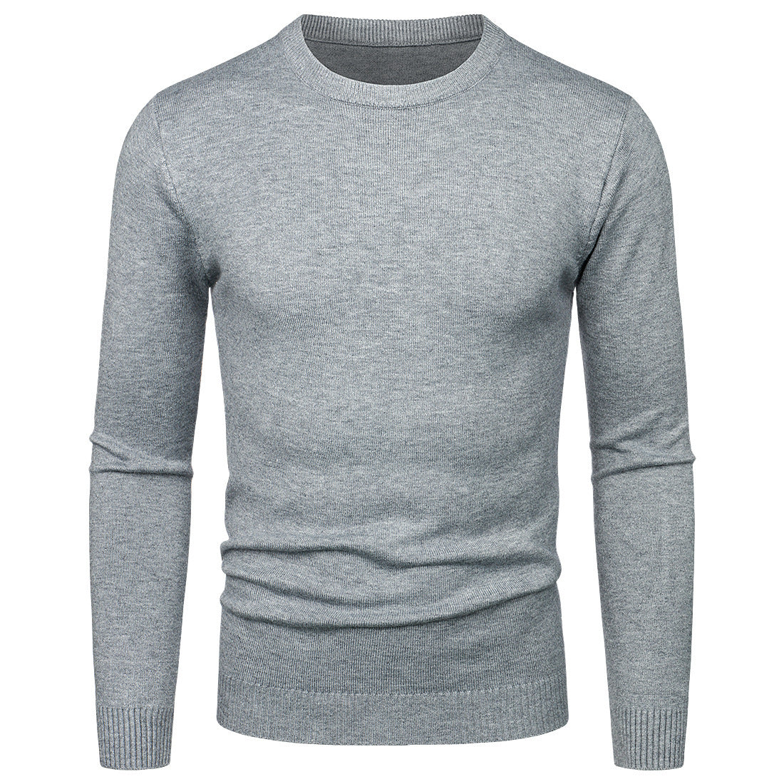 Rundhals Langarm Slim Fit Pullover für Herren – Ideal für den Herbst