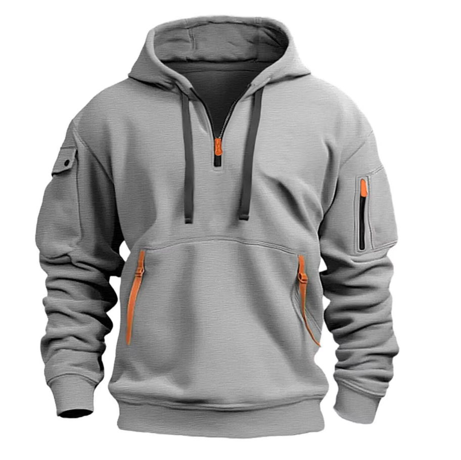 Herren Pullover Hoodie mit Kängurutasche & Kordelzug-Kapuze | Ideal für Herbst & Winter