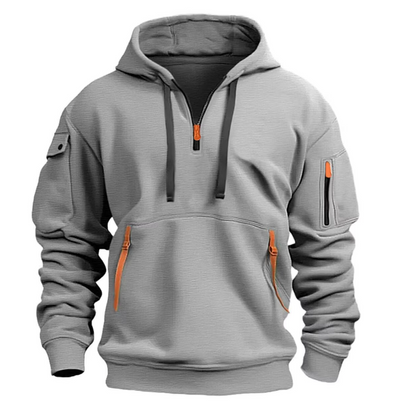 Herren Pullover Hoodie mit Kängurutasche & Kordelzug-Kapuze | Ideal für Herbst & Winter