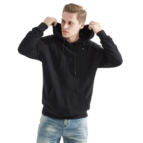 Wiederaufladbarer Beheizter Hoodie mit 3 Wärmestufen – Wasserabweisend und Maschinenwaschbar | Ideal für Winter und Outdoor-Aktivitäten