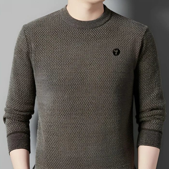 Herren-Strickpullover mit Fleece-Innenseite und klassischem Design | Ideal für Herbst und Winter