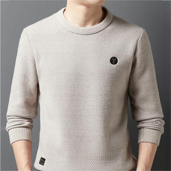 Herren-Strickpullover mit Fleece-Innenseite und klassischem Design | Ideal für Herbst und Winter